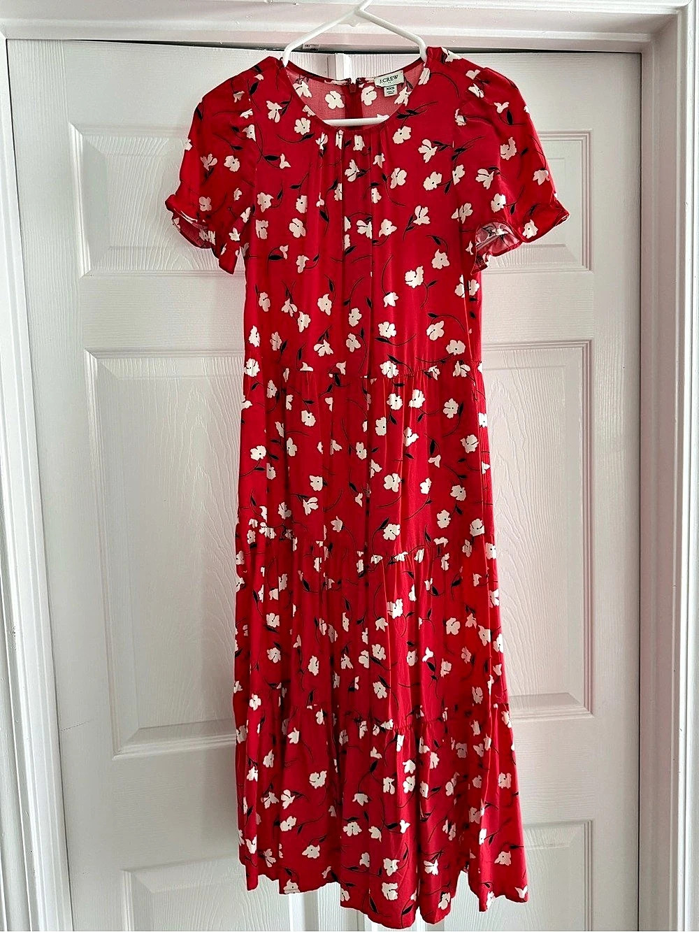 Jcrew Floral Maxi Dress in Red Like New